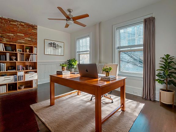 Office/Bedroom is virtually staged.

Disclaimer: The image is virtually staged to provide a general idea of the space. Actual measurements and features may vary slightly from what is depicted.