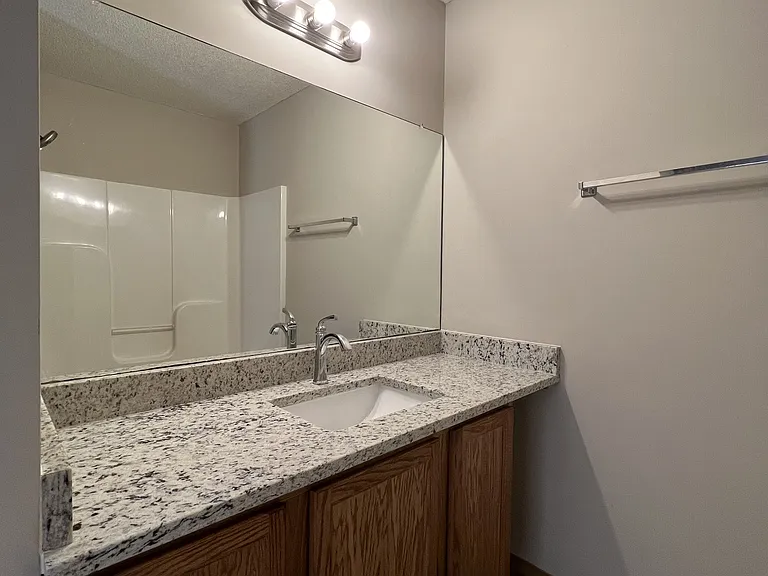 Master bath with granite top, tub/shower