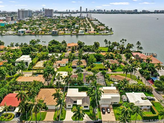 View looking East towards Miami Beach.