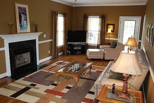 Family Room, Hardwood Flooring