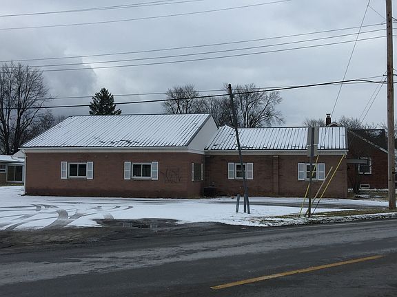 Building with new metal roof