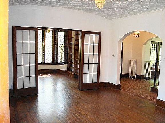 View from Dining Room to Study and Entry