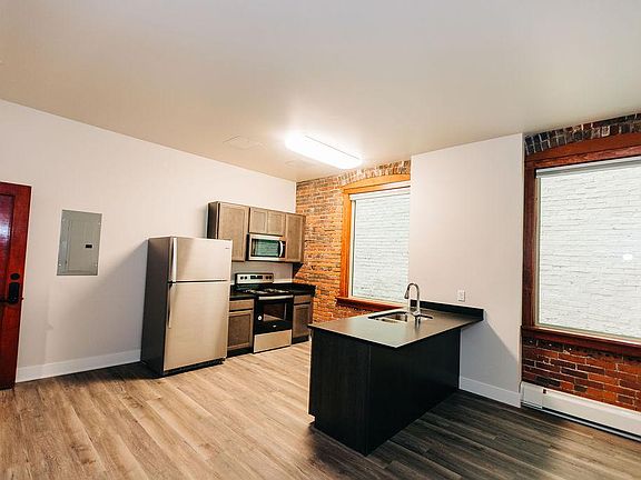 Living room into kitchen with Island