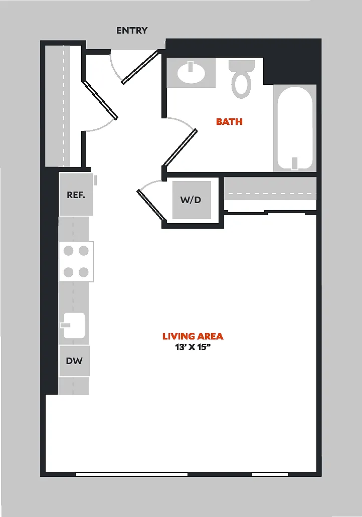 Floor plan Studio E