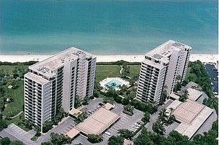 Condo located in building on right