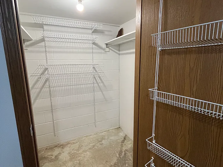 Laundry area storage closet