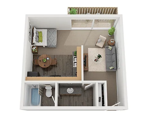 Floor plan Abby Studio