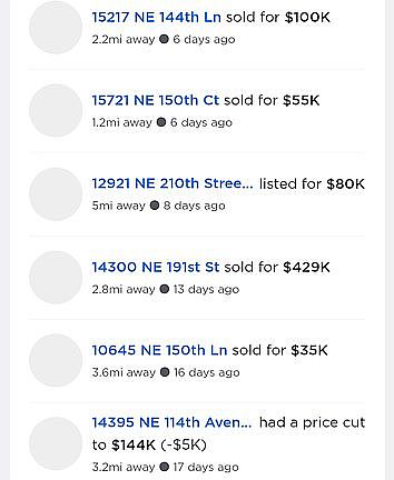 Comps from the neighborhood