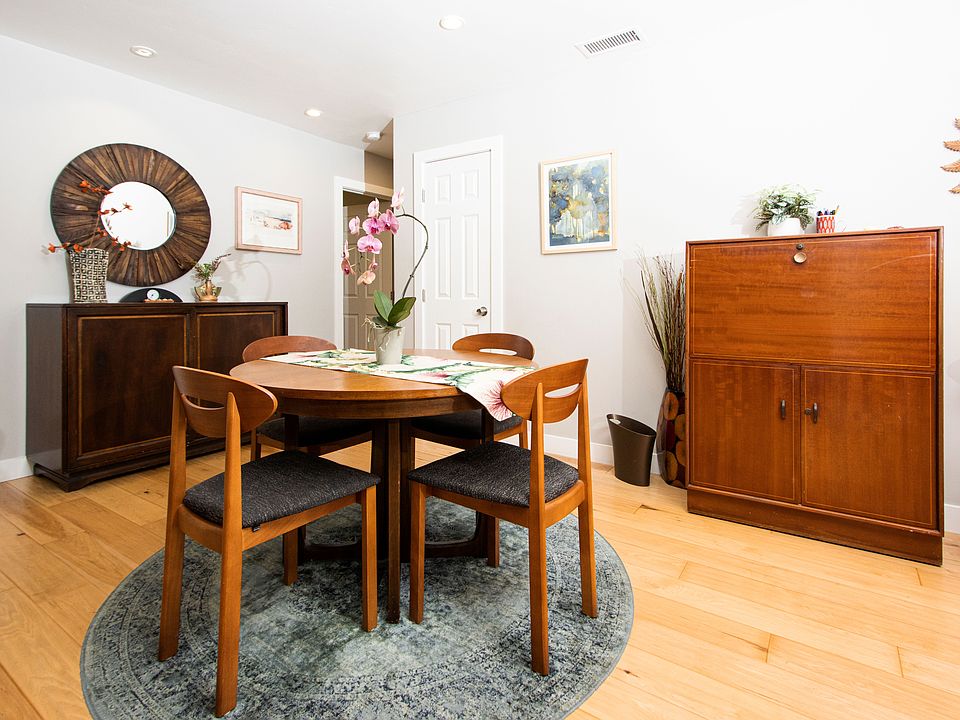 1950's Grand Rapids inlaid walnut linen cabinet; Danish dining table with leaf, Danish drop-front desk with interior light, shelves and printer.