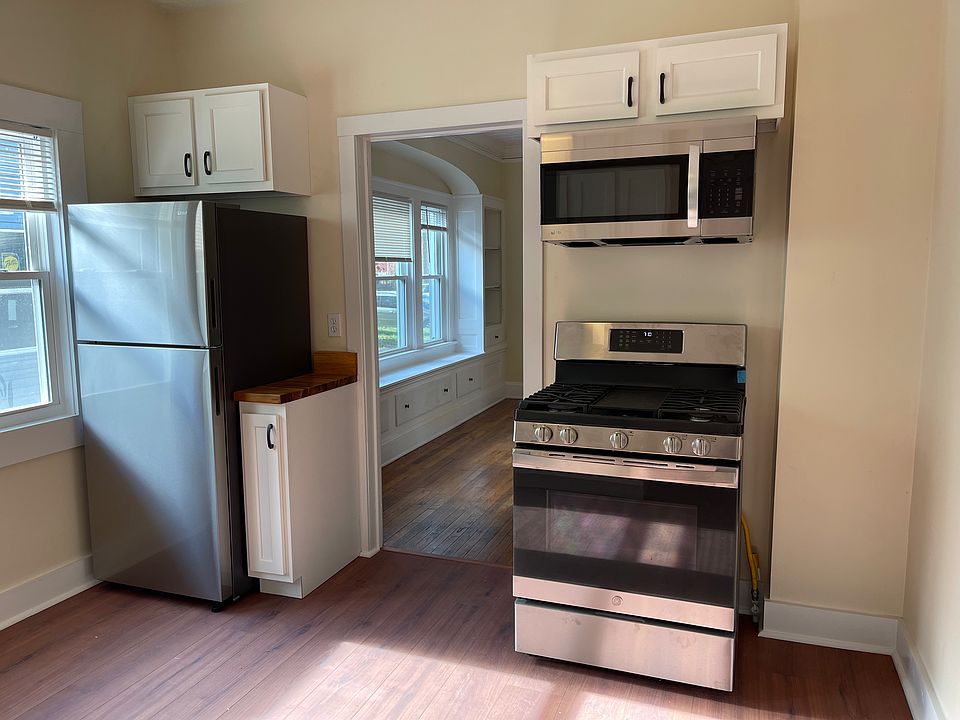 Brand new fridge and gas range.