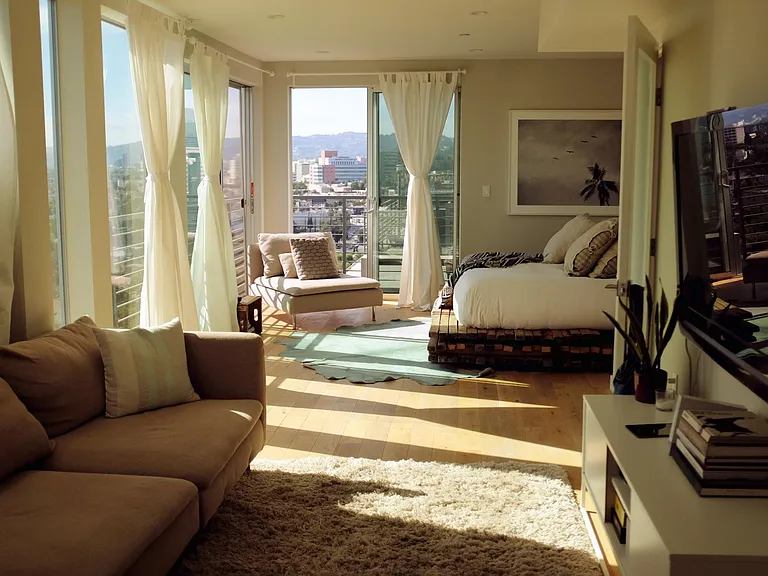 Master bedroom with view