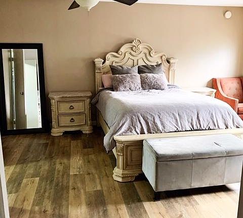 Large, bright master bedroom with large walk in closet to the left as you enter the bedroom. (Upstairs)