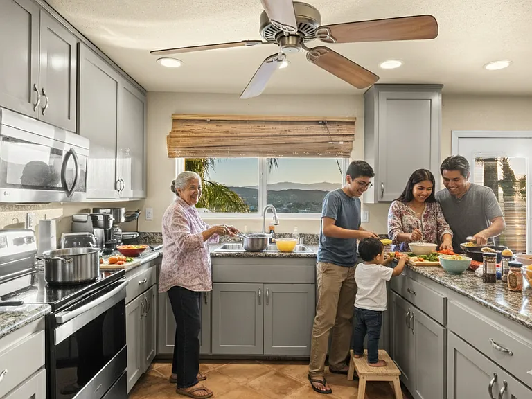 Cook in the kitchen with family