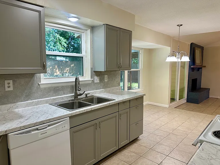 Updated kitchen with new counters and cabinetry