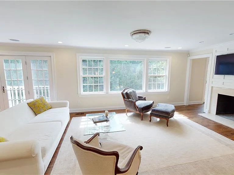 Sunlit open concept living room