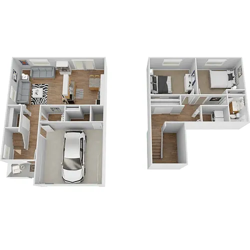 Floor plan 2 Bed - Income Restricted