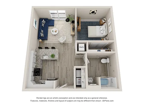 Floor plan The Riviera | Studio