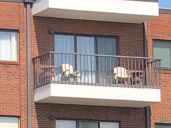 Top corner unit balcony