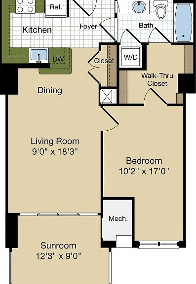 Kipling - 1 Bedroom - 1 Bathroom