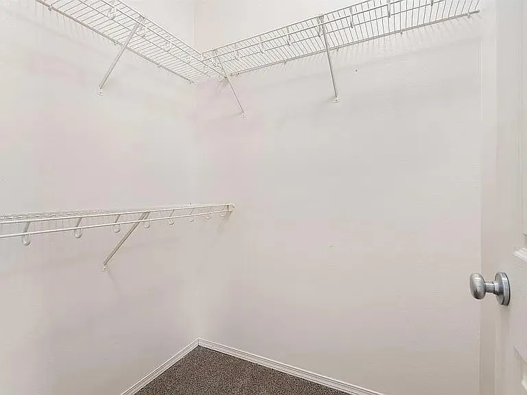 Closet in master bedroom