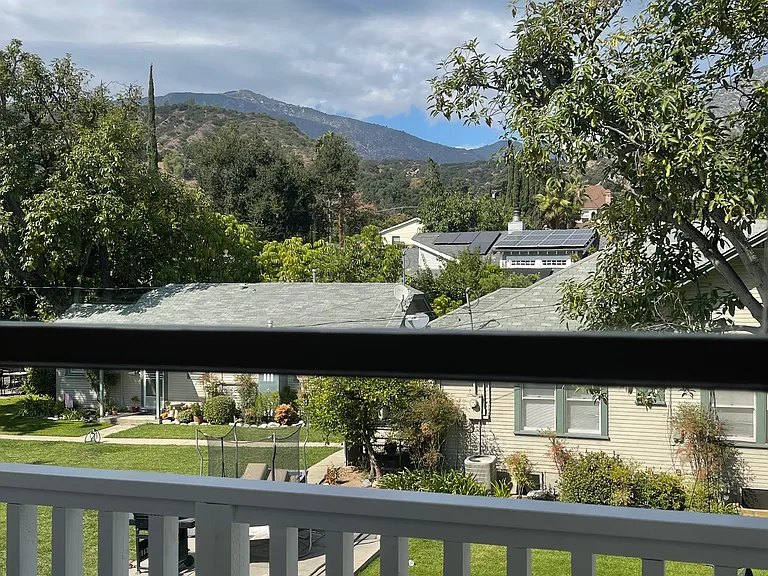 balcony view looking North from bedroom window