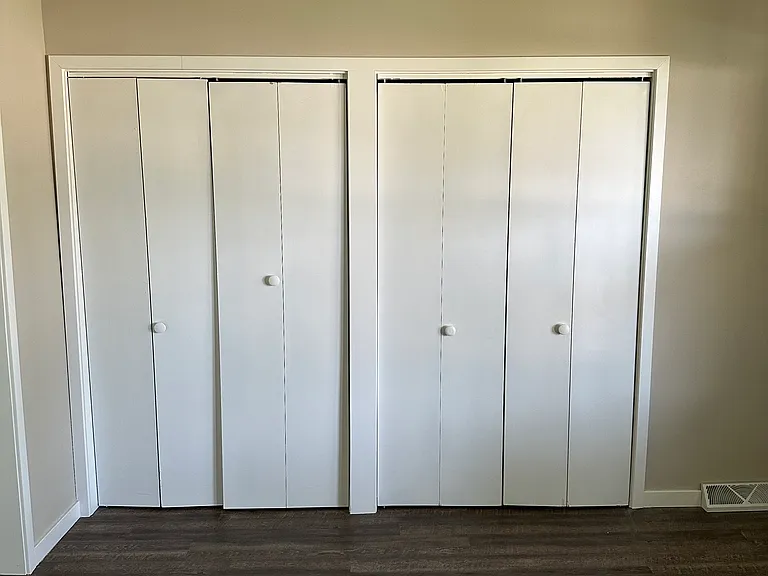 Master bedroom closets