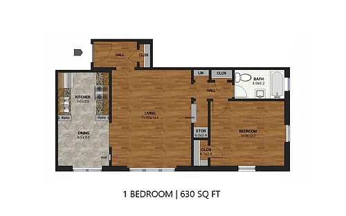 Floor plan Granada - One Bedroom (D)