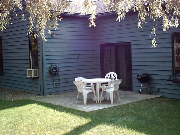 with wood deck