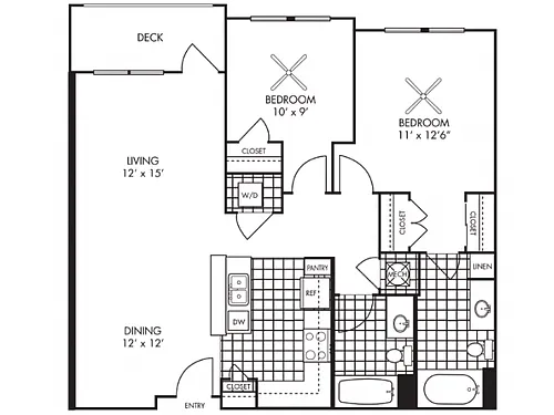 Floor plan 2B-G