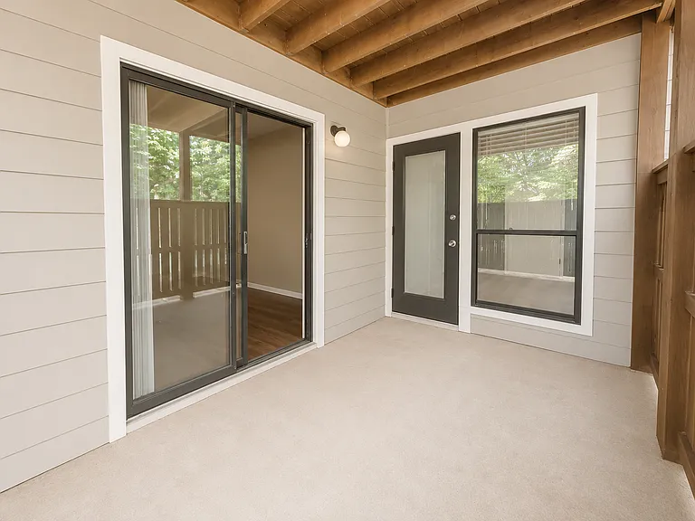 Fenced patio