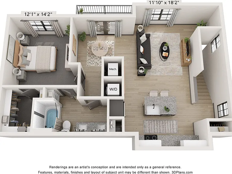Explore this stylish one-bedroom apartment with a private balcony and open living space designed for modern comfort. Explore this stylish one-bedroom apartment with a private balcony and open living space designed for modern comfort.