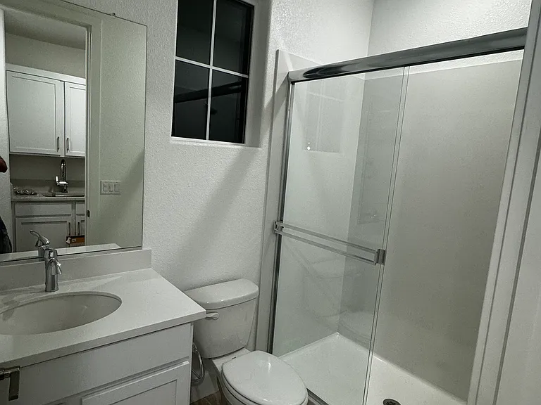 Walk in shower in full bath