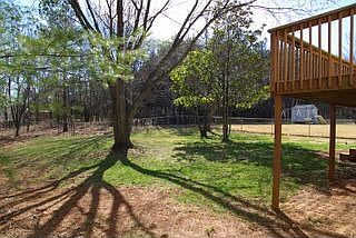 Fenced backyard