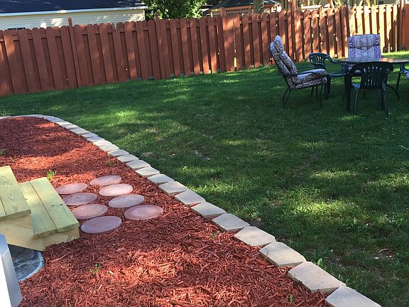 Spacious fenced backyard 