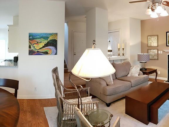 Large open plan living leading into modern kitchen