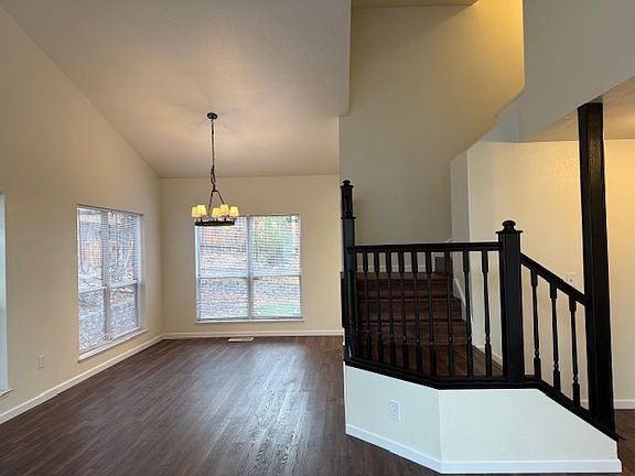 view from living room to dining