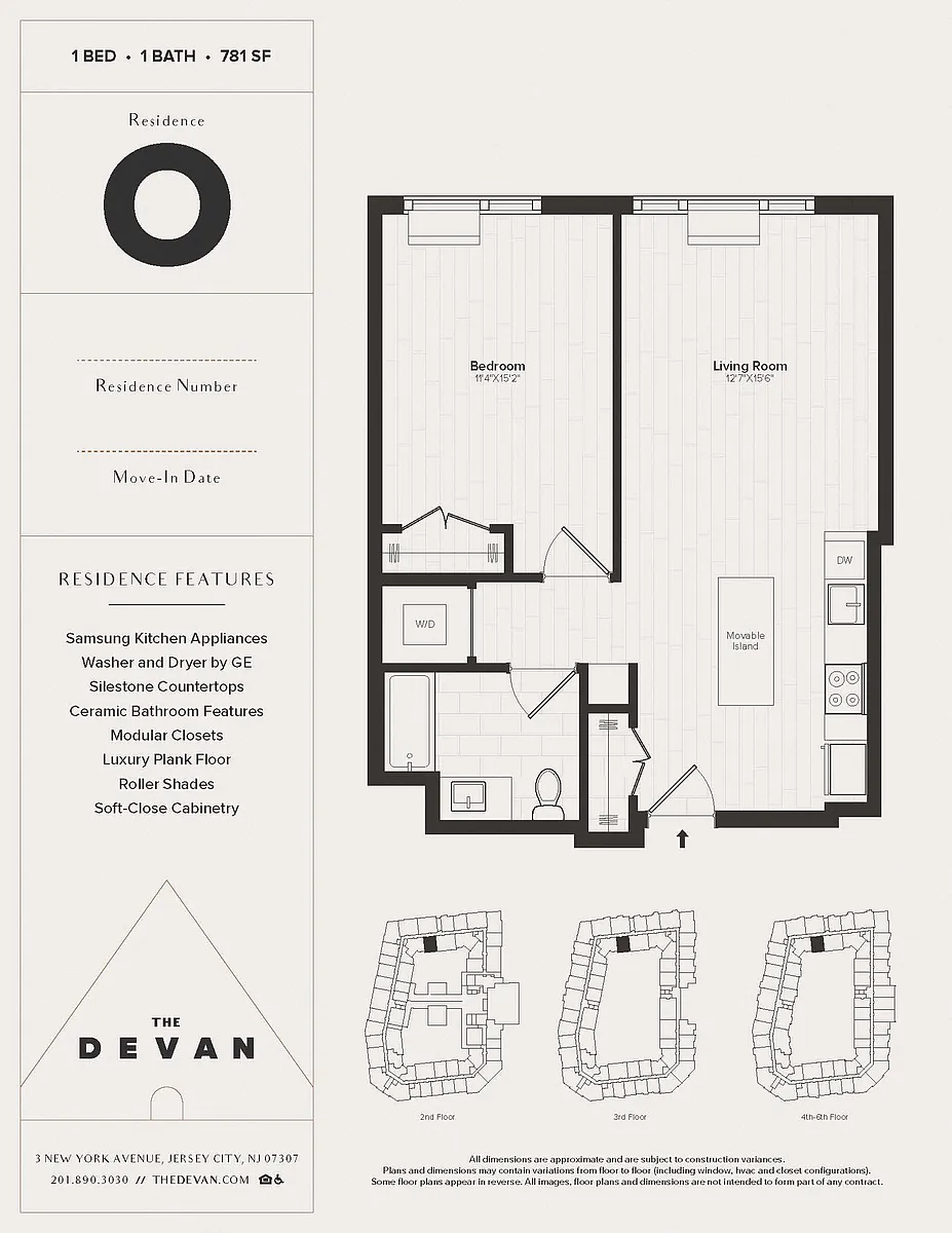 Floor plan 1 Bed 1 Bath O