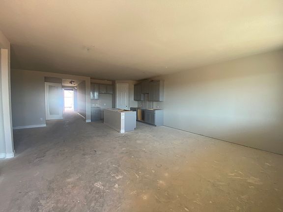 Open concept kitchen, dining room and family room - progress photo