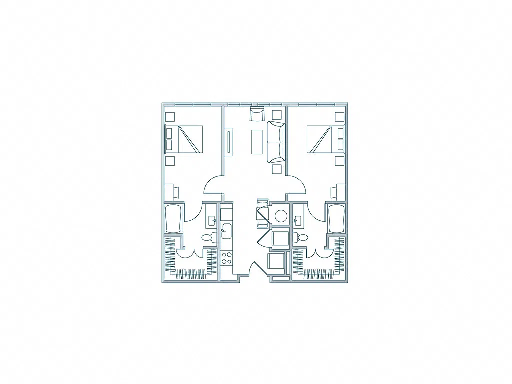 Floor plan 2BR-B