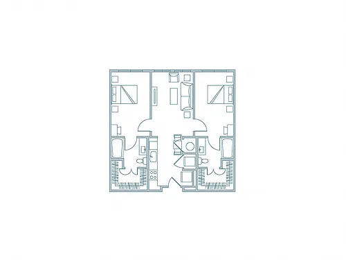 Floor plan 2BR-B
