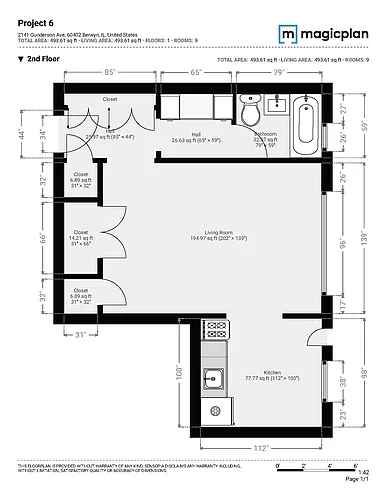 Floor plan Studio