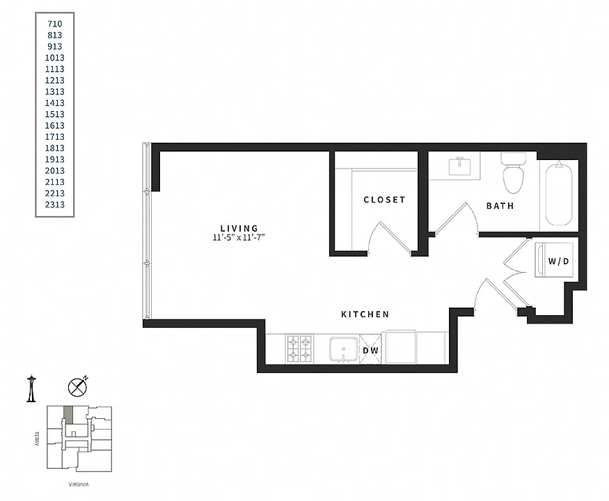 Floor plan Studio S1