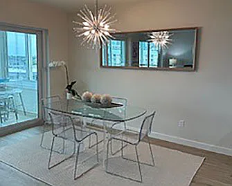 Inside dining area also boasts breathtaking views of the bay