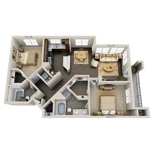 Floor plan B2A