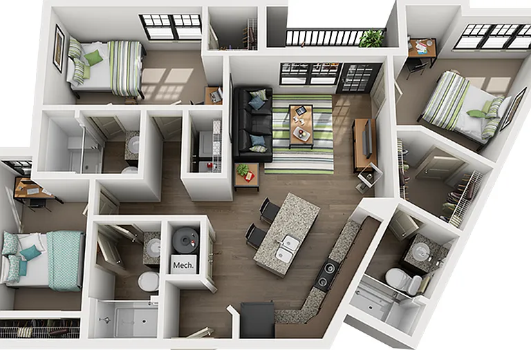 Riverfront-Village-Champion-3x3-Floor-Plan Riverfront-Village-Champion-3x3-Floor-Plan