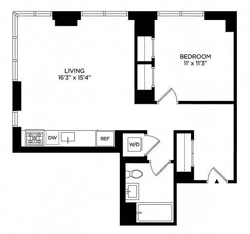Floor plan 1BP East