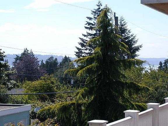 Peekaboo view of Puget Sound and Vashon Island