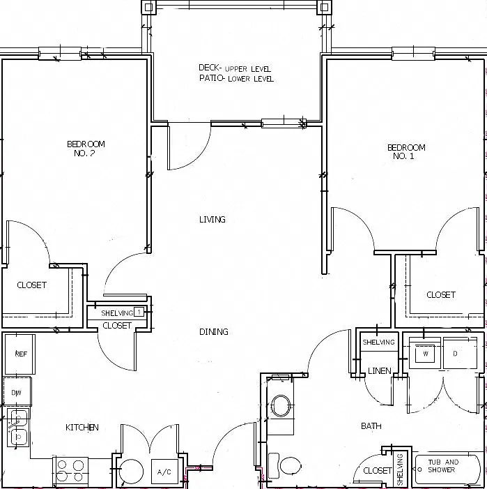 Floor plan 2 Bedroom Unit