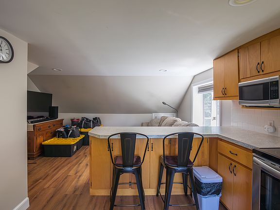 Space saving eating area.