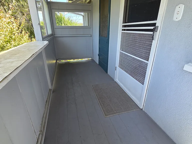Private front porch entry.
